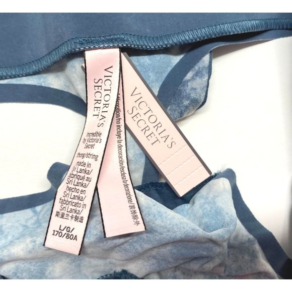 Victorias Secret Incredible Tie Dye Thongs Panties Size Large Lot of 2 Blue - Picture 4 of 11